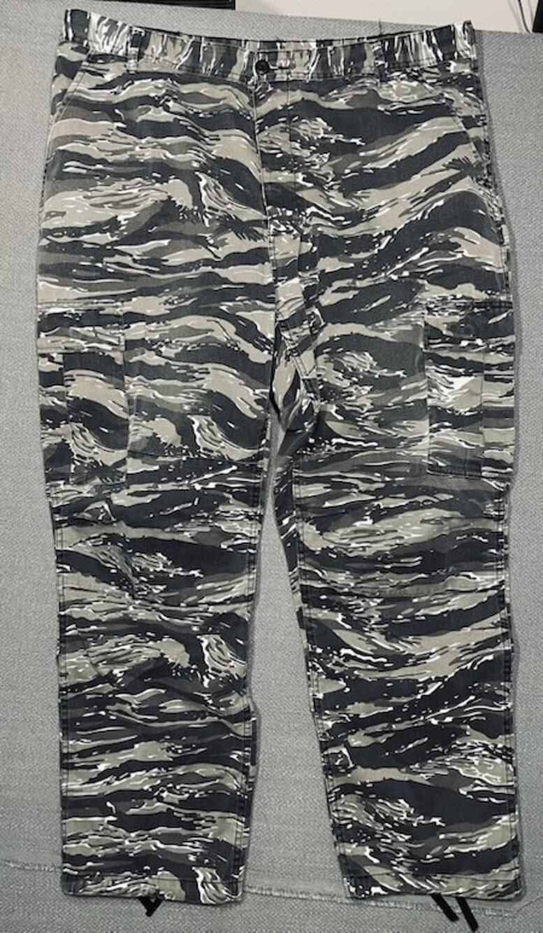 Rothco BDU Cargo Pants Mens XL Regular Grey Tiger Stripe Camo Tactical 40x31